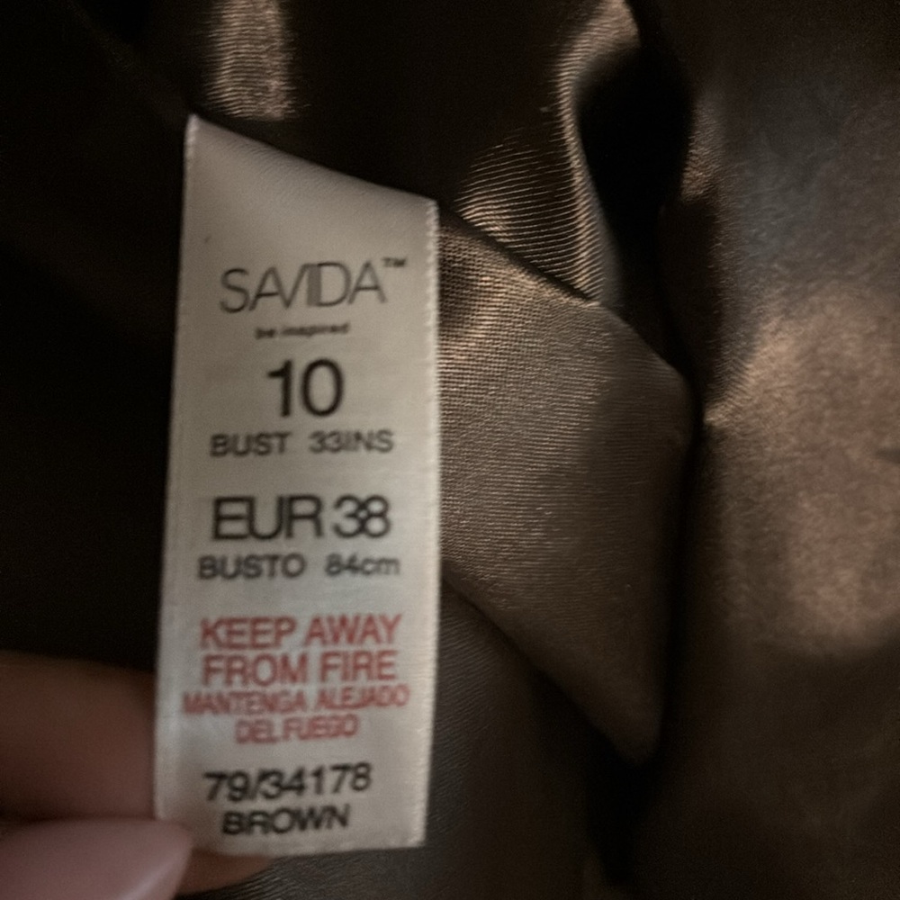 Soft brown 100% genuine leather trench - Picture 6 of 6